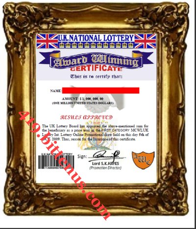 UK AWARD CERTIFICATE